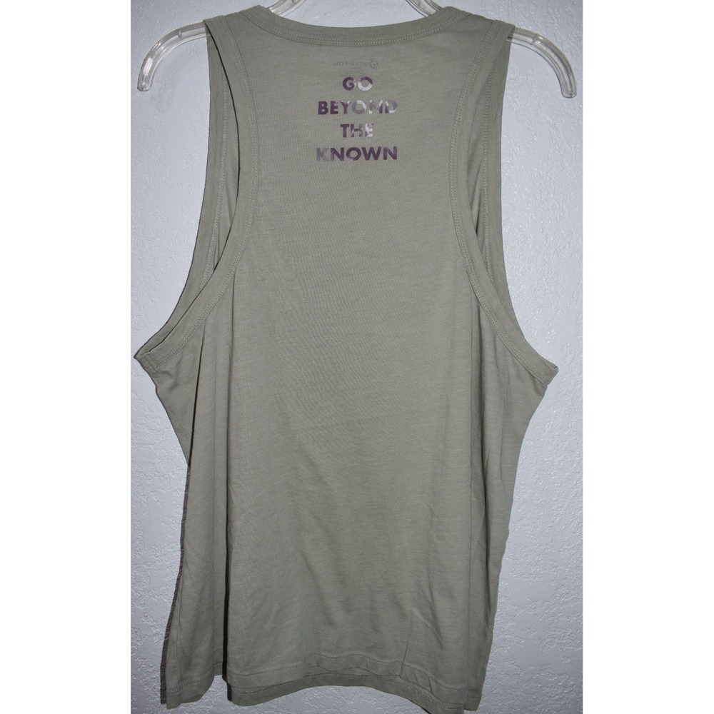 Peloton Tank Top Women XL Sage Green Go Beyond The Known Graphic Sleeveless Tee - Picture 2 of 16